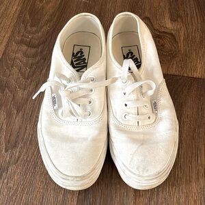 White low top vans